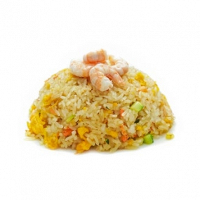 35. Riso saltato  con gamberi