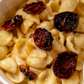 Cacio e pepe con pomodorini groga rossa