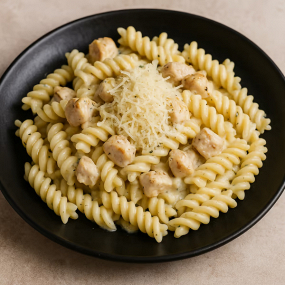 Fusilli cu Carne de Pui și Gorgonzola 