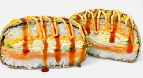 SUSHI BURGER SE SURIMI A LOSOSEM