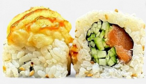 Zapečená California s lososem