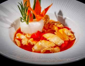 177. Pollo con salsa agrodolce