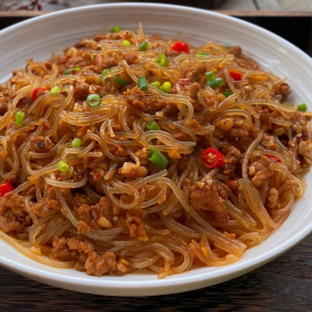 S200-Spaghetti di soia con maiale piccante