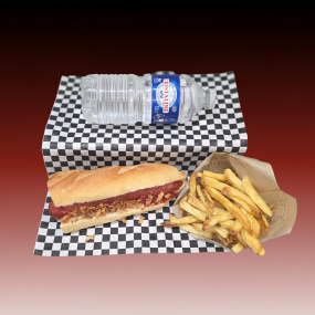 Hot dog (frites maison + eau 50cl)