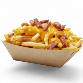 Frites cheddar lardon