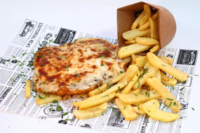 Șnițel Swiss Melt & Cartofi prăjiți