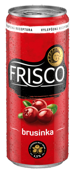 FRISCO brusinka 0,33 / 4,5%- PLECH