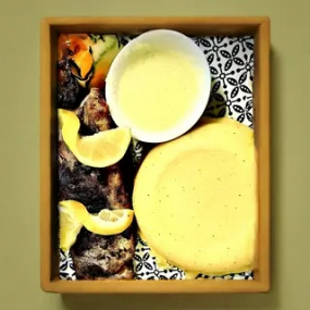 Șalău la Grătar, Garnitură și Mujdei/ Grilled Pikeperch Fillet