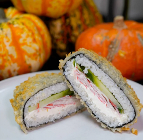  Mini sushi burger s kurecím masem