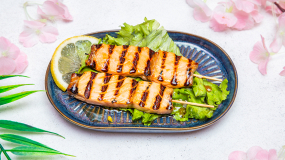 Brochette de saumon (2 pièces)