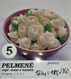 Pelmeně s vepřovým masem a s máslem