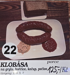 Grilovaná klobása malá