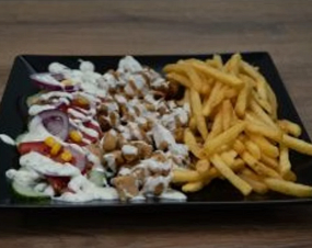 Gyros Plate, Old Czech Garlic Soup