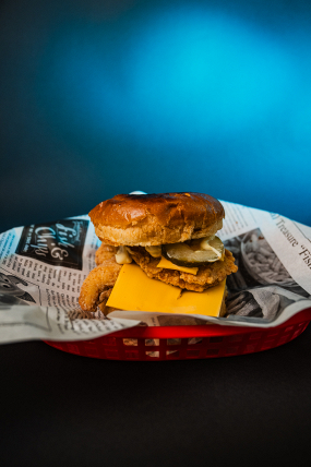 2. CHEESE STRIPS BURGER 