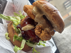 Strips-hermelín burger