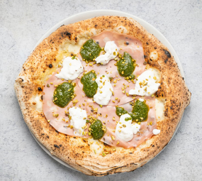 Mortadella pistachio e stracciatella