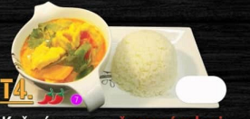 T4. Kuřecí maso na červeném kari s rýží