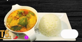 T5. Vepřové maso na zeleném kari s rýží