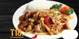 T18. Vepřové maso se zeleninou po thajsku s rýží