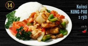 14. Kuřecí KUNG-PAO s rýzí 🌶️