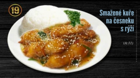 19. Smažené kuře na česneku s rýží