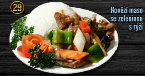 29. Hovězí maso se zeleninou s rýží