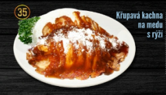 35. Křupavá kachna na medu s rýži