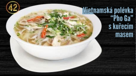 42. Vietnamská polévka "Pho Ga" s kuřecím masem