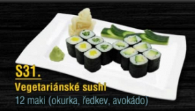 S31. Vegetariánské sush