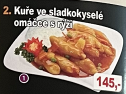 2. Kuře ve sladkokyselé omáčce s rýží 