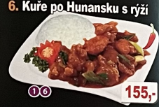 6. Kuře po Hunansku s rýží