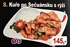 8. Kuře po Sečuánsku  s rýží