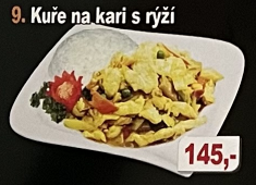 9. Kuře na kari s rýží