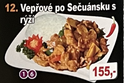 12.  Vepřové po Sečuánsku s rýží 