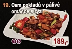 19. Osm pokladů v pálivé omacce  s rýží