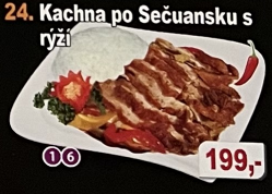 24. Kachna po Sečuansku s  rýži 