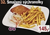 32. Smažený sýr,hranolky