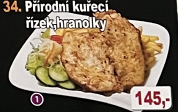34. Přírodní kuřecí řizek,hranolky