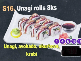 S16. Unagi rolls 8ks