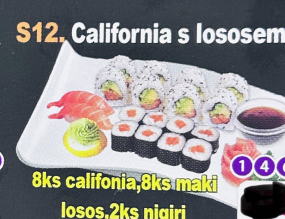 S12. Californía s lososem set