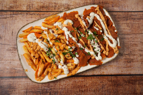 Vegan Döner Teller mit Pommes