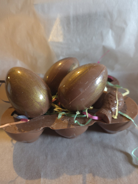 boîte à oeufs  chocolat lait 