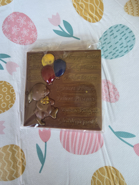 tablette message lapin chocolat au lait 