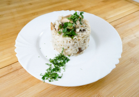 Orez cu Ciuperci și Parmezan