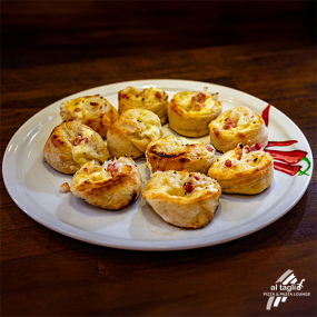 Panini speck zwibeln und creme fraiche