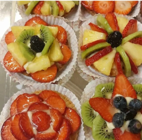 Crostatina crema e frutta fresca