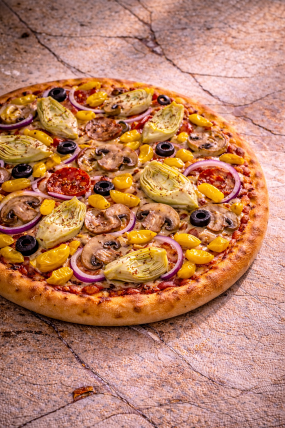 Nr. 17 Artischocken, champignons, Peperoni, zwiebeln 