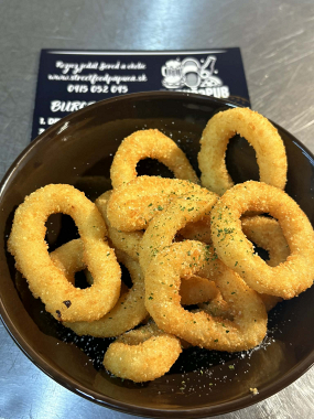 Cibuľové krúžky v pivnom cestíčku 200 g (1,3,5,6,7)