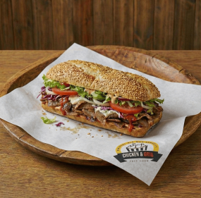 Shawarma-Sandwich mit Gemüse