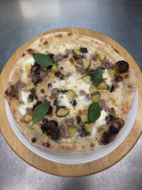 Salsiccia, patate e porcini - Bianca